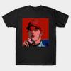 Men Black Print T-shirt Cole Hauser No-Cut Transfer Paper Print Cotton Tshirt