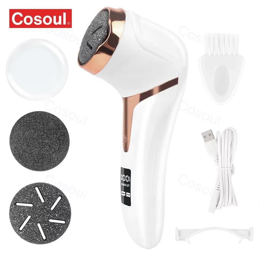 Electric Foot Pedicure Device With Dust Collector And Lcd Display, Usb Charging For Foot Callus Removing And Exfoliating
