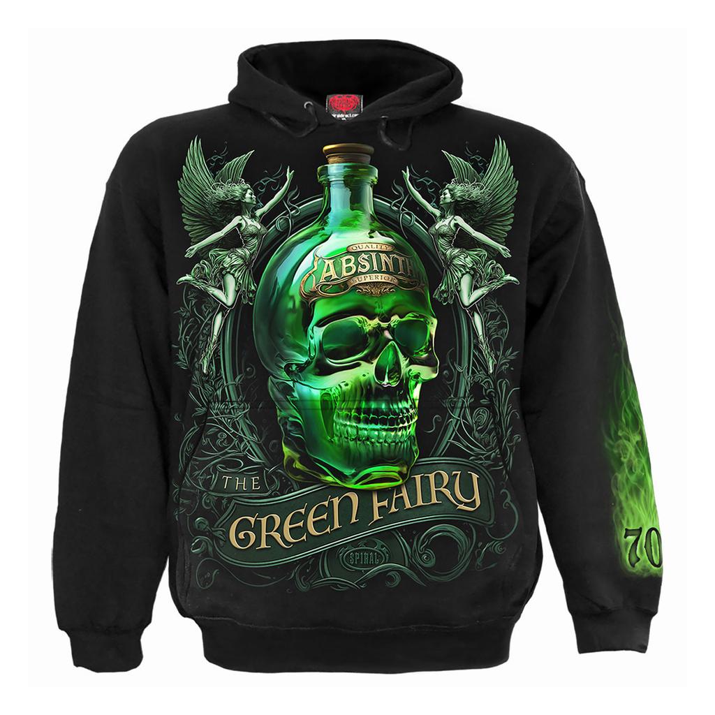 Spiral Direct Unisex Adult The Green Fairy Back & Sleeve Print Pull Over Hoodie