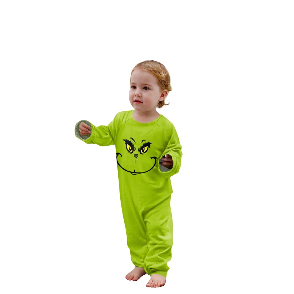 Christmas Prints Family Matching Long Sleeve Tops+Pants Set Family Matching Sets