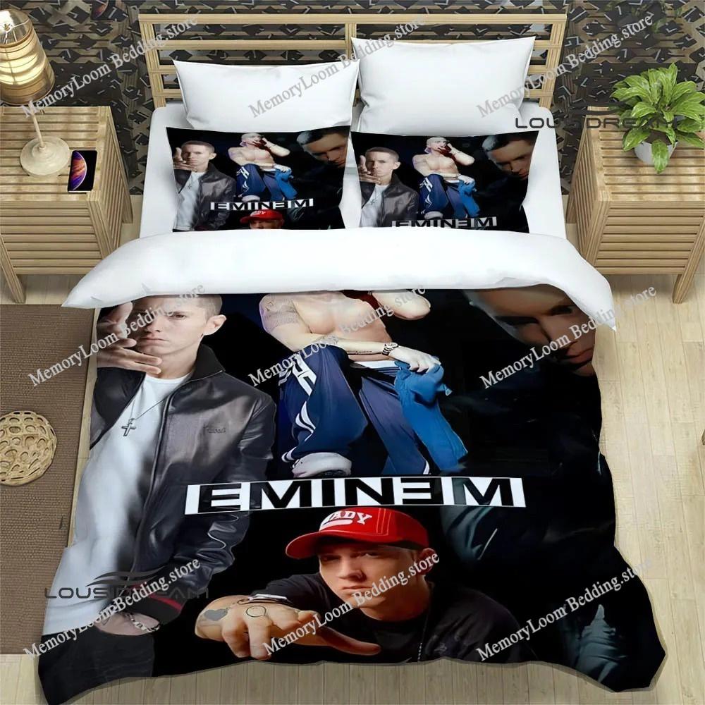 New Cozy Eminem Bedding Set Single/Twin/Full/Queen/King Size Adult Kid Bedroom Soft-Touch Duvet Cover 3D Print Bed Sheet Set