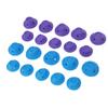 20pcs Mushroom Hair Curler Self Grip DIY Silicone Hair Style Curlers for Long Medium Short Hair Purple Blue