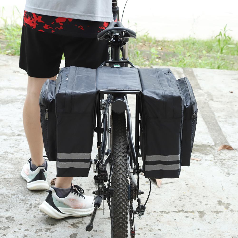 20L MTB Bicycle Carrier Bag Waterproof Double Side Pannier Bag Bicycle Luggage Pannier Bike Rack Rear Seat Bag Bike Accessories