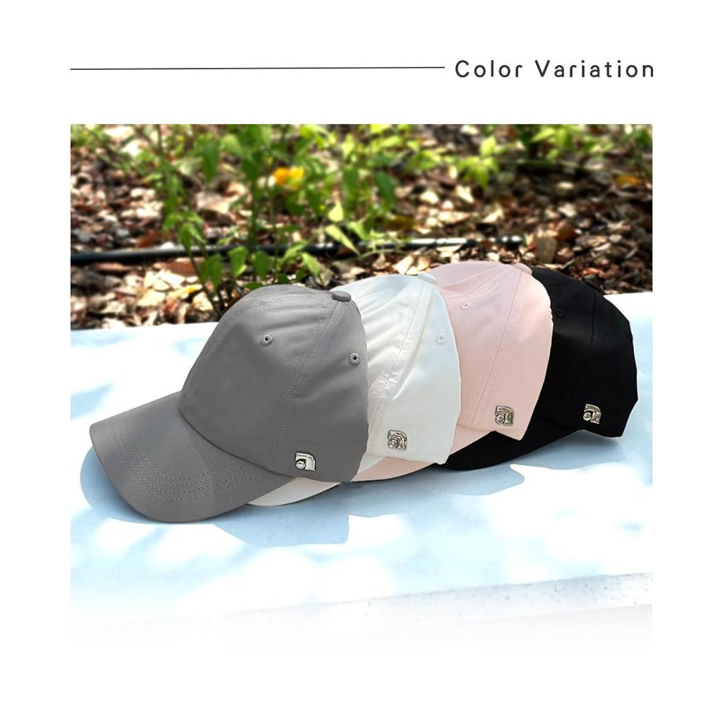 Cap Hat UV Protection Sunshade Cotton Adjustable Simple Plain Summer Outdoor Free [Giselle] 100% 52-62cm Women's Men's (JP, Alphabet, Size, Charcoal)