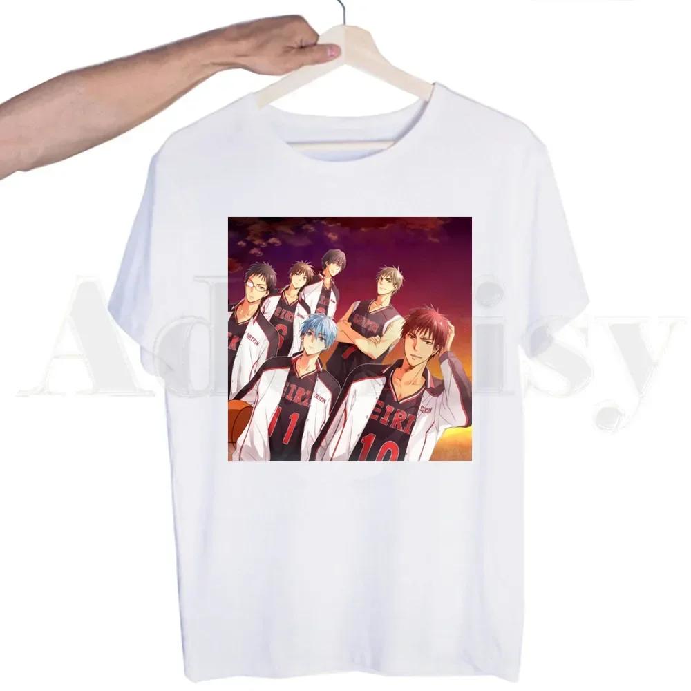 Koszykówka Gorąca Japońska Kuroko No Basket Anime T-shirt dla Mężczyzn Krótki Rękaw Męskie Topy T-shirt dla Mężczyzn Biały T-shirt Damskie Koszulki