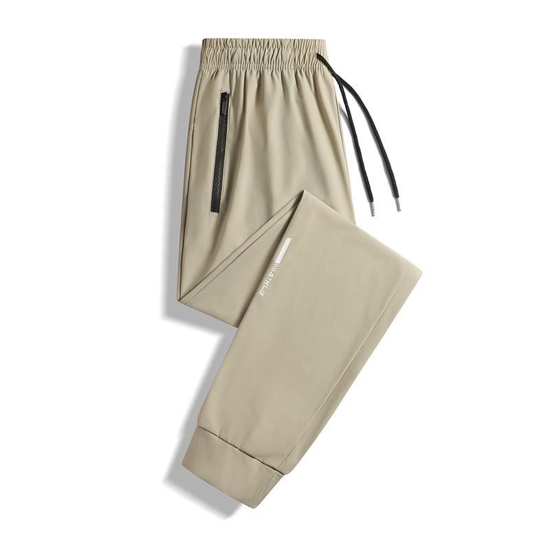 Męskie oddychające, szybkoschnące, jedwabne spodnie sportowe Ice Silk – elastyczne, lekkie, chłodne i swobodne, duże rozmiary