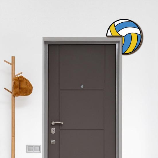 xiaobudian Door Frame Sticker, Sports Corner Protector, Basketball Football Baseball Rugby Self-Adhesive Sign for Fans Boys Rooms Home Decor