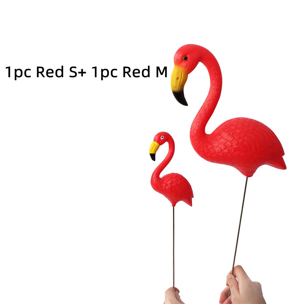 Mini Rosa Rot Klein Plastik Flamingo Hofdekoration Vogel Rasen Gartenpfahl Statue Figuren Ornament Blumentopf Pflanzgefäß