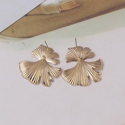 Bohemian Geometric Ginkgo Biloba Leaf Shape Drop Earrings For Women Statement Ear Jewelry Accessories