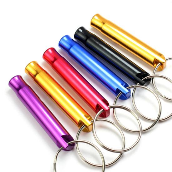 3Pcs Emergency Whistles Multifunction Super Loud Shrill Sound with Keychain Anodic Treatment Signaling