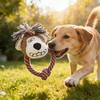 Dog Plush Animal Toy Squeaky Puppy Head Chew Elephant Monkey Toy Interactive Rope Knot Teething Toy