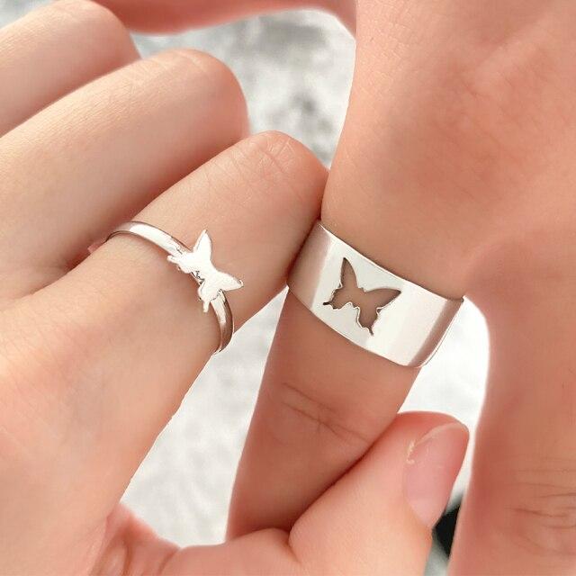 Zovoli Punk Cool Hiphop Women Chain Rings Multi Layer Adjustable Open Finger Rings Set Metal Alloy Man Rings Event Gathering Souvenir Present