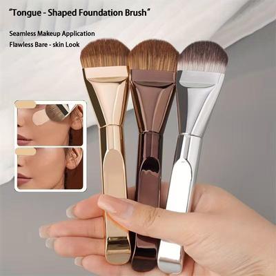1/2 Pièces Pinceau Fond de Teint Ultra Fin Poils Synthétiques Application de Précision Pour Liquide Crème Sans Traces Tous Types de Peau Outils