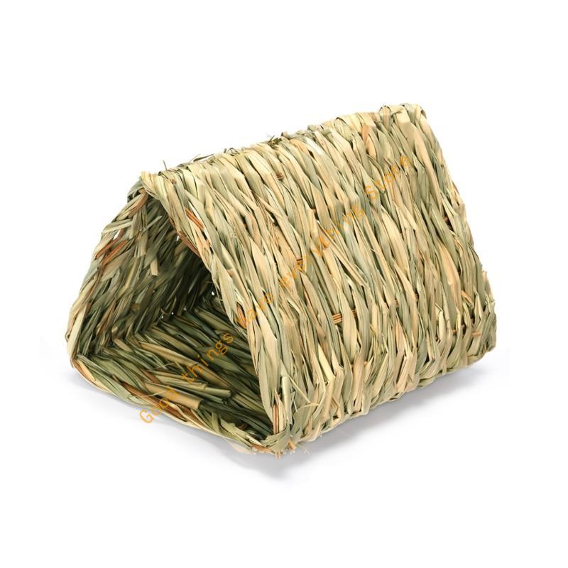 

Natural Grass House for Rabbit Lightweight & Comfortable Small Animal Tunnel Play Hideaway Grass Bed Chew Toy for Rabbit 55KF S