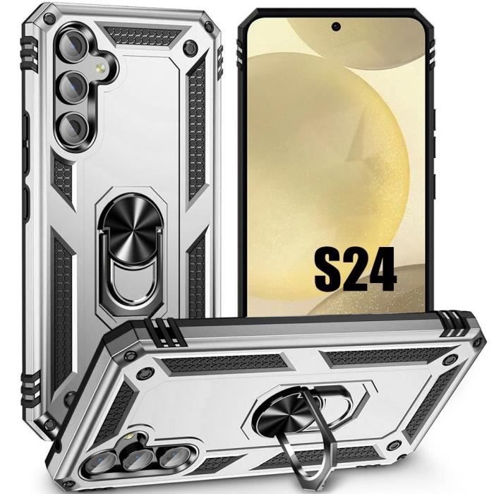Coque de protection - samsung - galaxy s24 - argenté - antichoc - anti-rayures