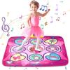 Dance Mat, Electronic Light Up Dance Pad Musical Play Mats Dancing Floor Game Mat Toys with 5 Game Modes (39.4x 34inch) for Girls & Boys Age 3+