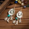Salircon Creative Cowboy Hat Cactus Drop Earrings for Women Vintage Ethnic Irregular Silver Color Dangle Earrings Party Jewelry
