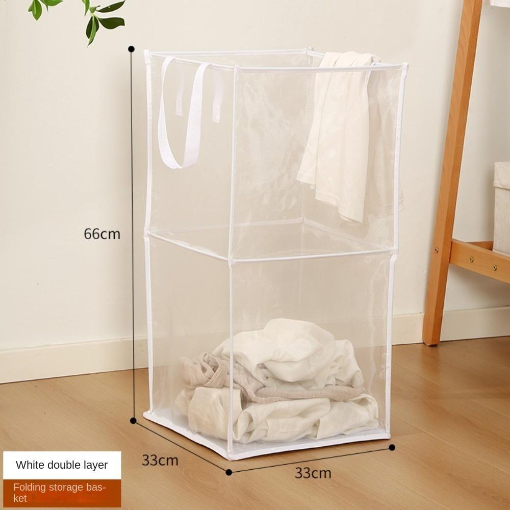 Square Laundry Basket Foldable Storage Basket New Mesh Basket