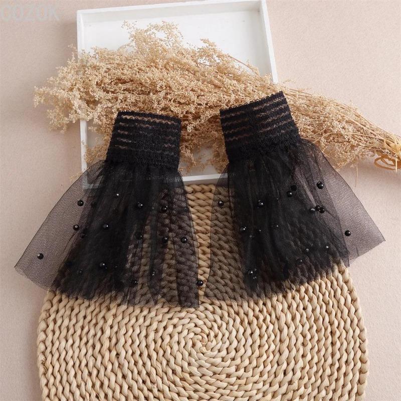 DIY Abnehmbare Manschetten Manschettenverlängerung Stickerei Spitze Gänseblümchen Falsche Ärmel Elastisch Wildes Handgelenk Plissiertes Organ Lolita Falsche Ärmel