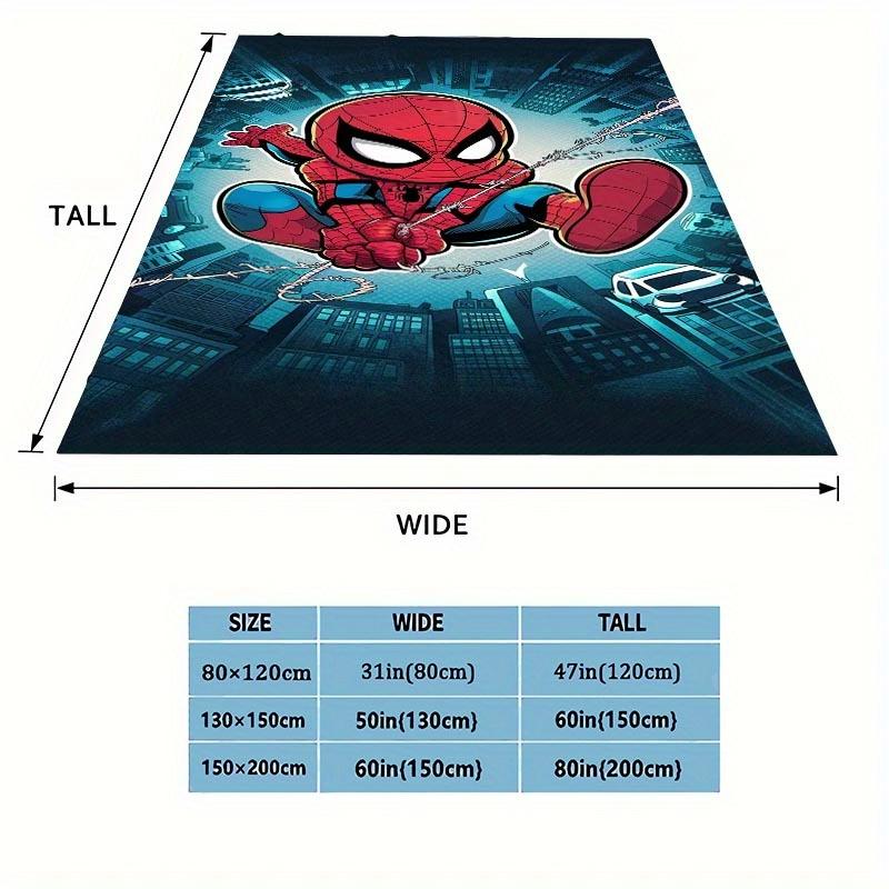 1pc Spider-Man (15)d Printing Blanket - Soft, All-Season Throw for Living Room, Bedroom,Personalized Gift with Adorable Cartoon Design