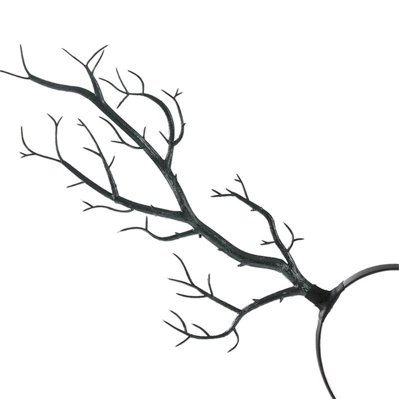 Gothic Hairband with Realistic Branch Design Comfortable Hairhoop For Women Teens Roleplay Parties And Daily Use