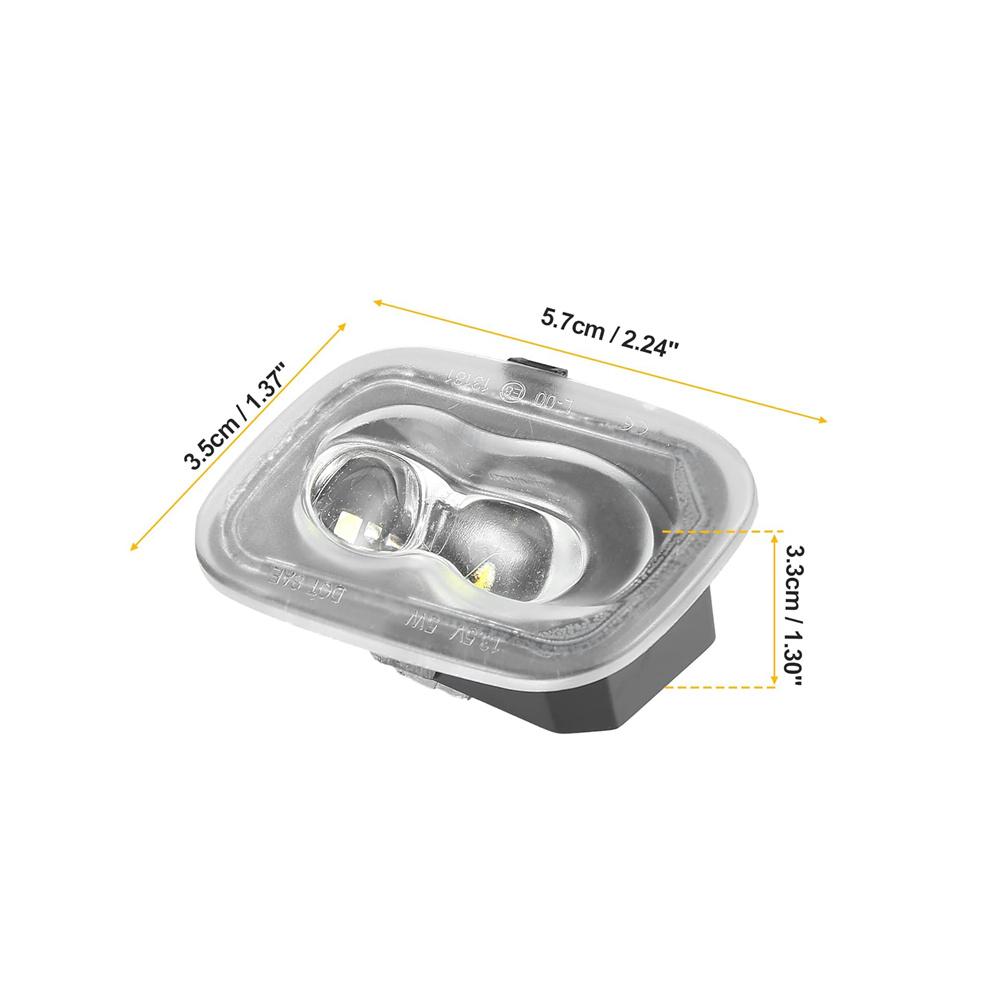 2x Weiße LED Spiegelpfützenleuchten für 17-22 F-150 F250 F350 F450 Super Duty