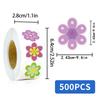 500PCS Cartoon Flowers Roll Sticker Notebook Cartoon Scrapbook Waterproof Graffiti Cafe DIY Scrapbooking Phone Gifts Decals