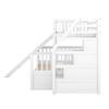 Stable Base Bunk Bed with Drawers Ladder Slide Storage Shelves Wood Frame Family Loft Bed Bedroom