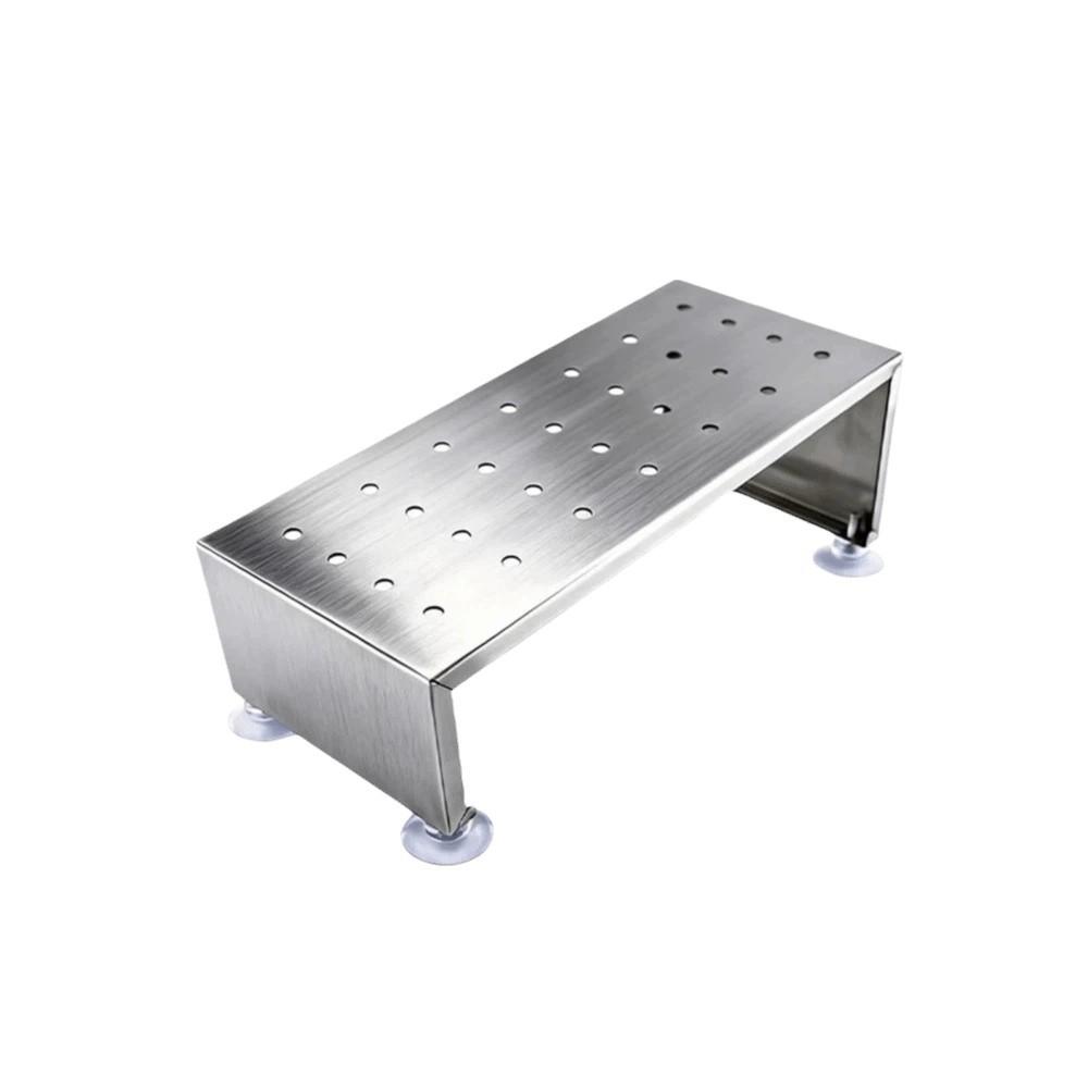 Polished Stainless Steel Sewing Machine Foot Stool Non Slip Foot Rest Holder Sewing Station
