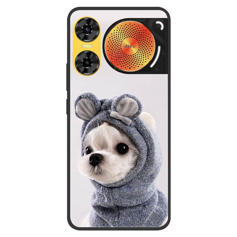 For ZTE Nubia Music 2 Case 2025 Soft Black Silicone Bumper Butterfly Painted Phone Cover for Nubia Music2 Cases Fundas Capa