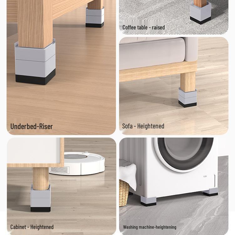 Floor and Furniture Heighteners: Table Leg Raisers & Bed Risers