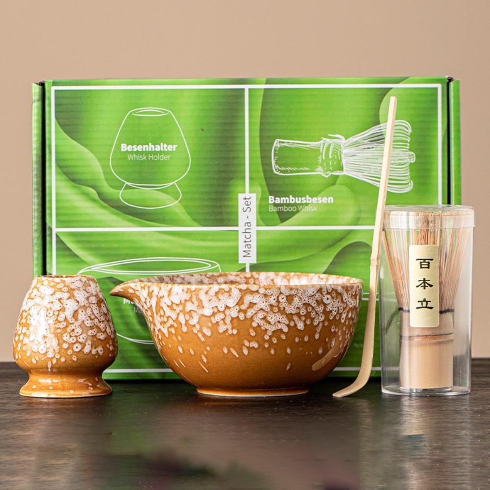 Gifts Hand Ceramic Matcha Bowl Kiln-changed Tea Art Matcha Brewing Cup Large Capacity Tea Brush Stand