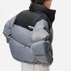 Li-Ning Color Block Water Resistant Loose Short Down Jacket Women Outerwear Gray AYMT318-5