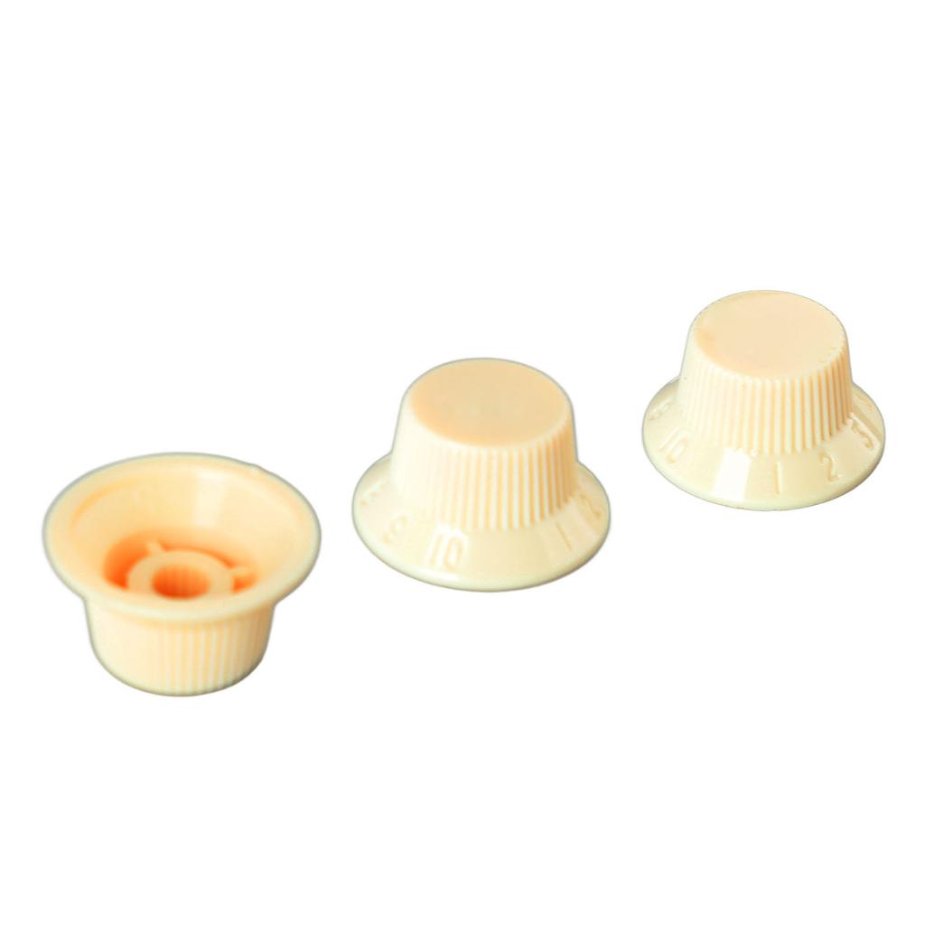 3 Stück Gitarren-Reglerknopf 1 Lautstärke 2 Passend Oberes Kunststoff-Set-Kit Instrumentenzubehör Ersatz
