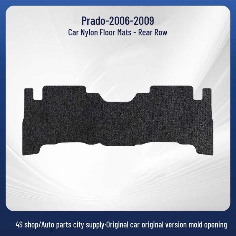 Black Dirt-Resistant Nylon Car Floor Mats for Toyota 06-09 Prado - Velvet Finish