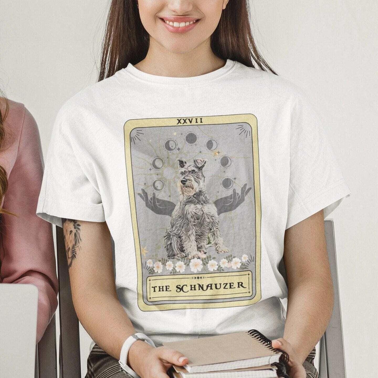 The Schnauzer Tarot Card Dog Shirt 2XL
