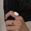 Golden Shell Ring Women's Luxury Bride Jewelry Fashion Simple Oval Geometric Party Accessories Gift