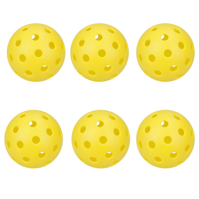 6 Τεμάχια Pickleball 74mm Ανθεκτικά 40 Τρύπες Εξωτερικού Χώρου Πολύχρωμες Μπάλες Pickleball Προπόνησης Και Ψυχαγωγίας Ρακέτα Μπάλα Για Αθλήματα Πρακτικής