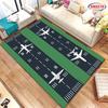 17 Stili Piste Aeroportuali Vista dall'Alto Tappeto Aereo per Camera da Letto Soggiorno Decorazione Divano Casa, Tappetini Decorativi Antiscivolo per Bambini