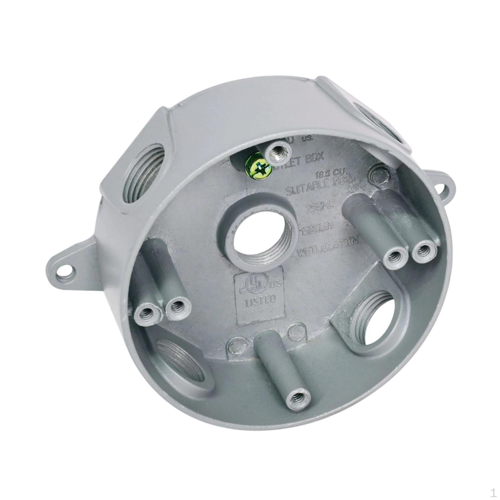 

Round Weatherproof Box Electrical Project Case Dustproof US Standard No Cover Wire Junction for A