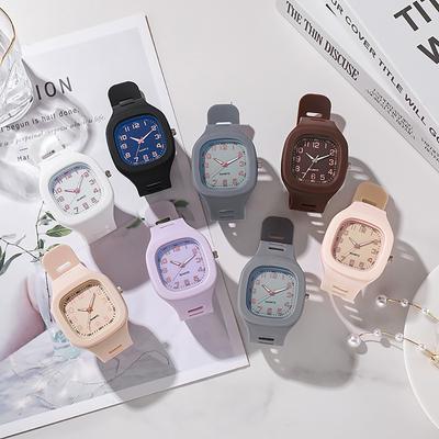 INS Unicorn Quartz Ρολόι Macaron Αδιάβροχο τετράγωνο Ψηφιακό ρολόι ζελέ Σιλικόνη Αθλητικό Ψηφιακό Ρολόι