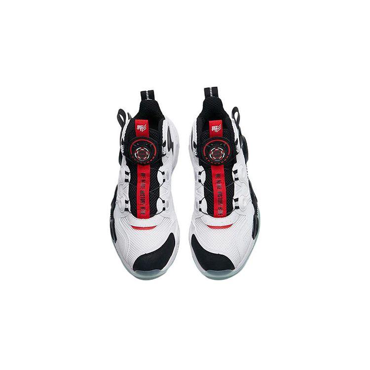 Anta Kids Irregular High-Top Basketball Shoes Kids Sneaker White Black Red 312131110C-1