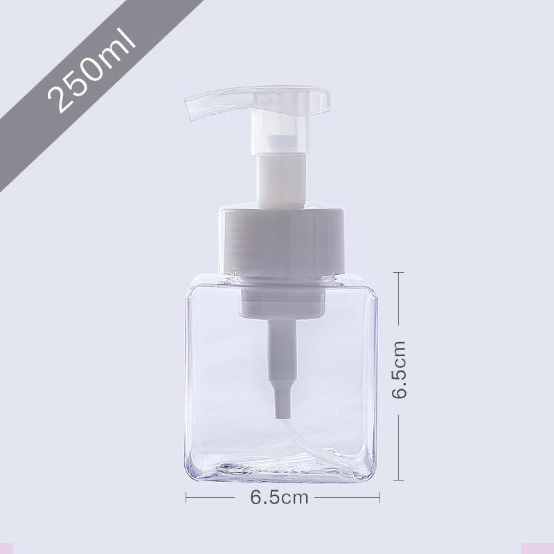 100-650Ml Kare Şişe Sıvı Sabun Çırpılmış Köpük Noktaları Şişeleme Şampuan Losyon Duş Jeli Pompalı Şişeler ve Sabunluk