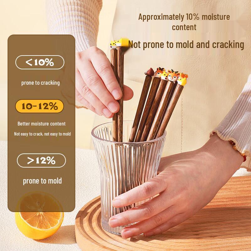 maxcook Natural Wood Chopsticks