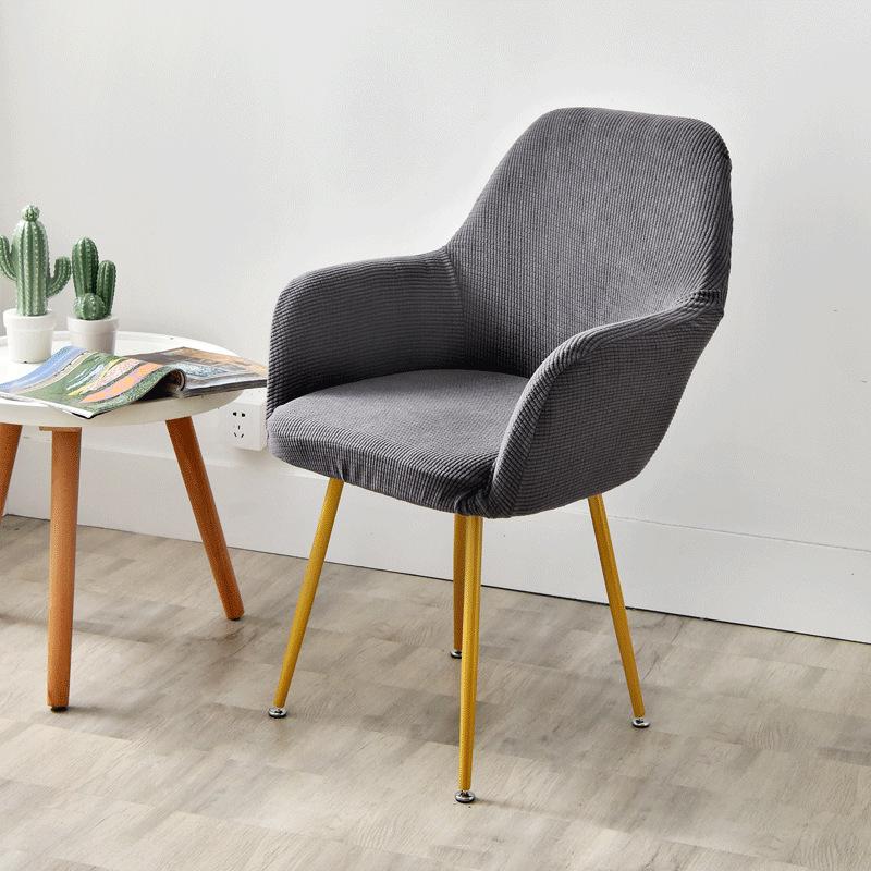 European Leather Dining Chair Cover with Curved Backrest, Thickened Universal Design for Household Chairs and Stools