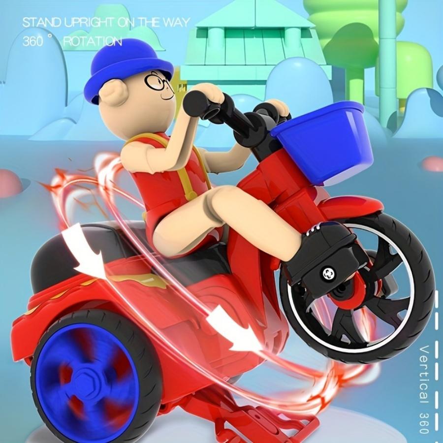 Stunt Tricycle, 360 Spin, Movable Parts Toy, Multi-color, Children's Gift, Interactive Play