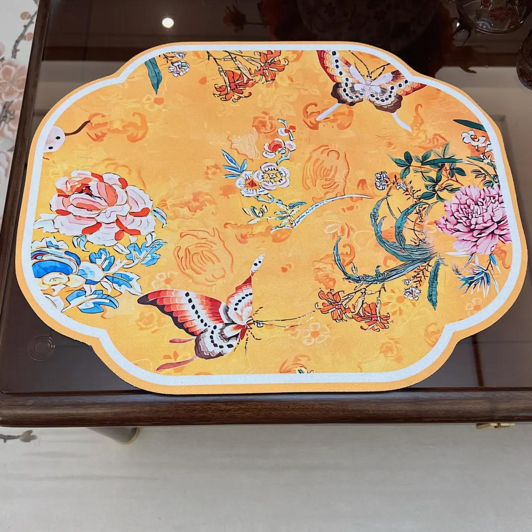 New Chinese Style Diatom Mud Soft Pad Absorbent Slip Resistant Heat Insulation for Table Nightstand