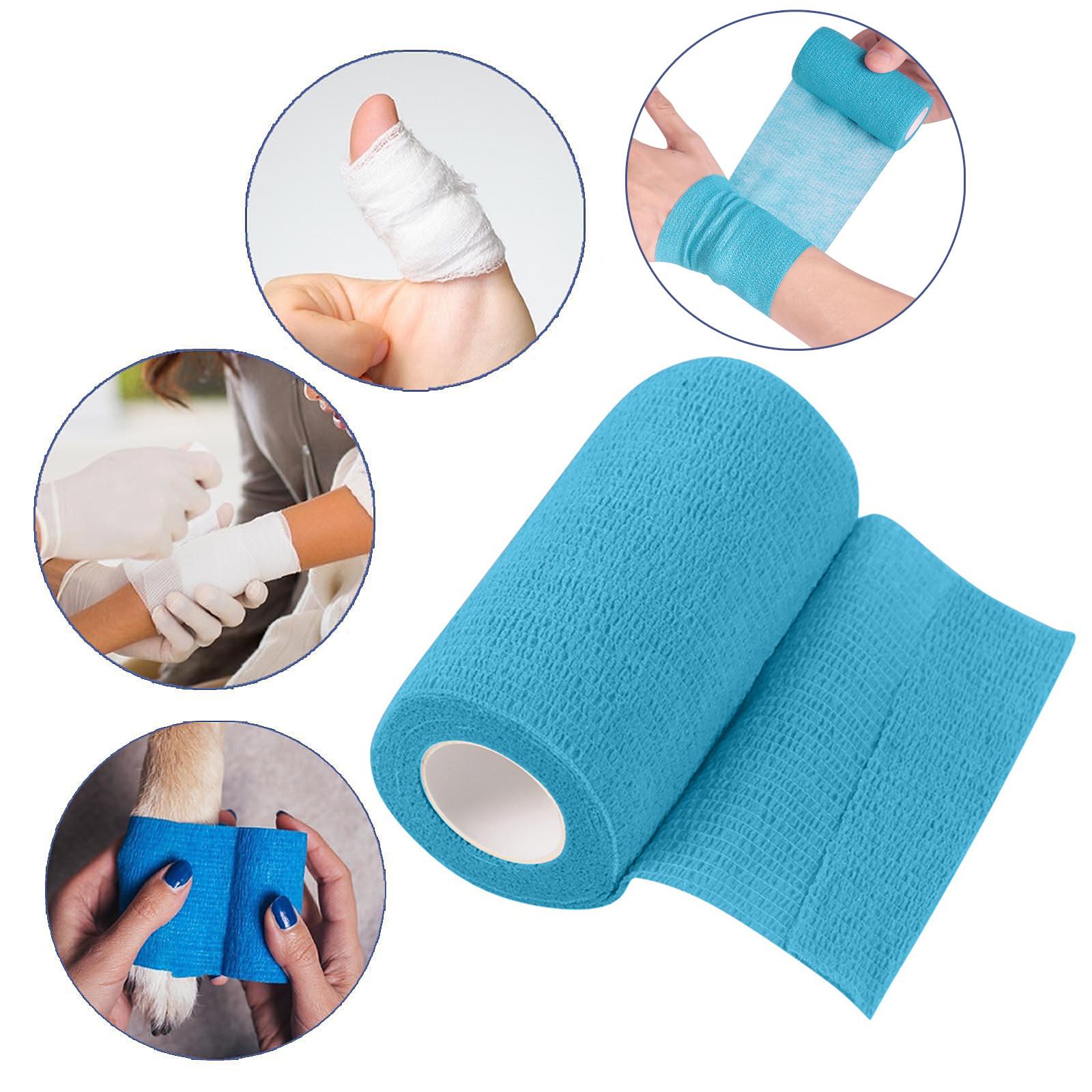 

(Чудовий будинок)Еластичні бинти, самоклеючі бинти, неткані спортивні бандажні стрічки, 10 см X 4,5 м One size небо синє кольору