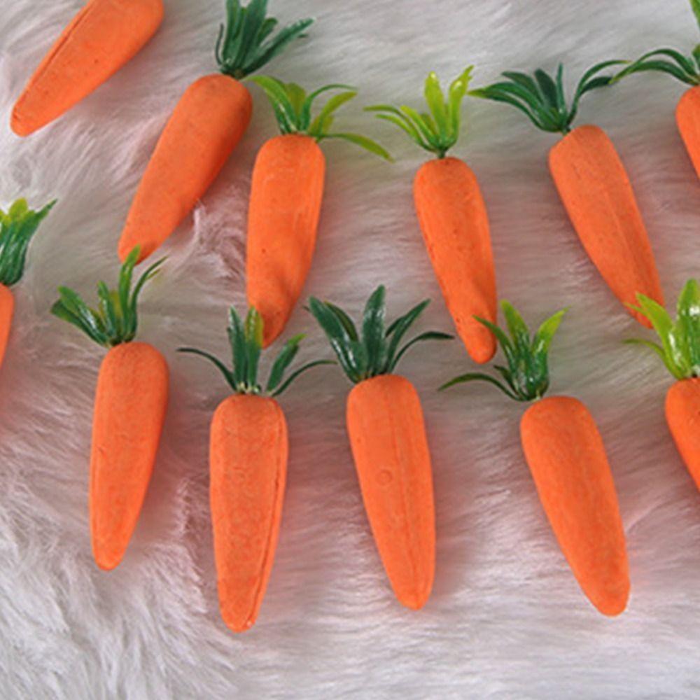 12Pcs Creative Mini Easter Carrots Handmade Mini Carrot Hanging Pendant  Home Kitchen