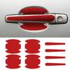 8x Red Car Door Handle Bowl Decal Anti Scratch Sticker Protector Cover Protector